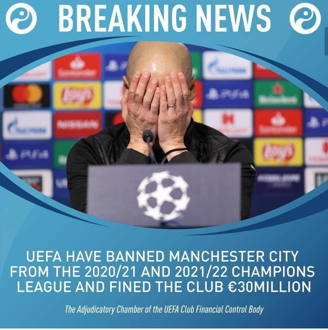  曼城上诉成功减免财政处罚  